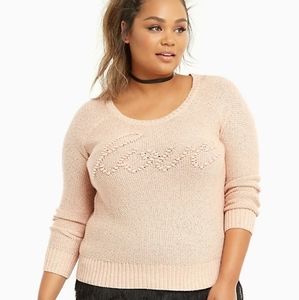 Love Sweater Torrid 💓 size 0 blush pink